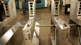 New Turnstiles with slanted tops.