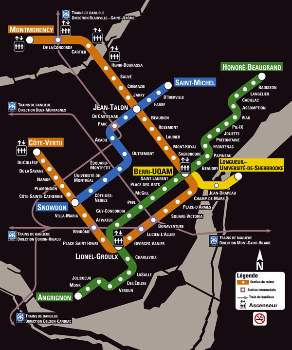 plan-metro Montreal