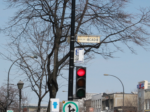 The sign from the side of Parc-Extension
