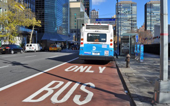 Curbside bus lanes